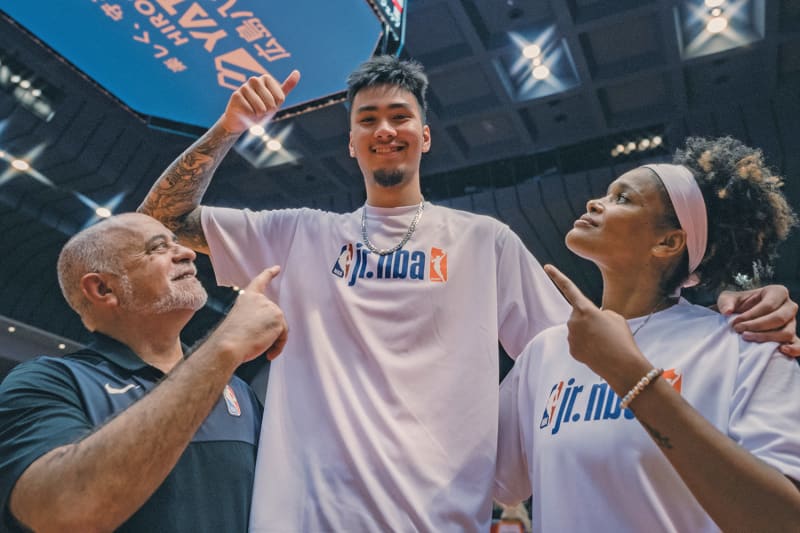 「Jr.NBA Clinic Powered by B.LEAGUE」の第一弾を開催、カイ・ソット「バスケだけでなく、⼈⽣での成功につながる」