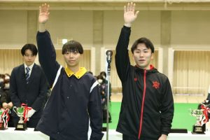 開志国際＃4澤田竜馬＆京都精華学園＃4堀内桜花が優勝杯返還セレモニーで選手宣誓