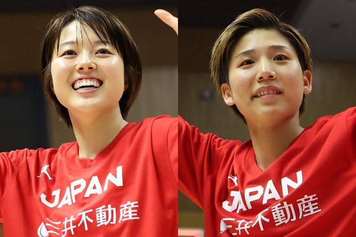 「仲良しだなぁ」女子バスケ日本代表、山本麻衣と町田瑠唯のガードコンビがアップ中“戯れ合う姿”にファン喝采「もっと注目されて欲しい」